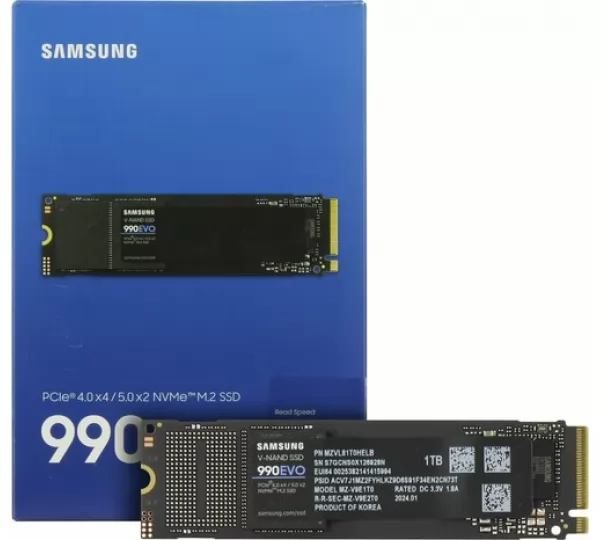 SSD диск m.2 1Tb Samsung 990 EVO (MZ-V9E1T0BW)