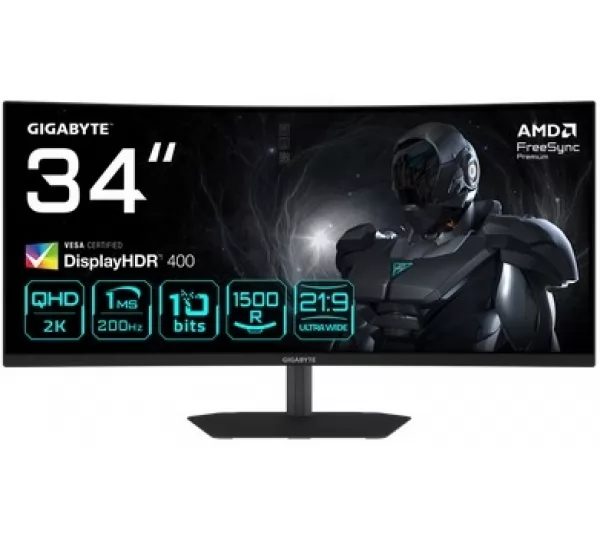 Монитор Gigabyte G34WQC2 EK (34", VA, 3440x1440, 200hz)