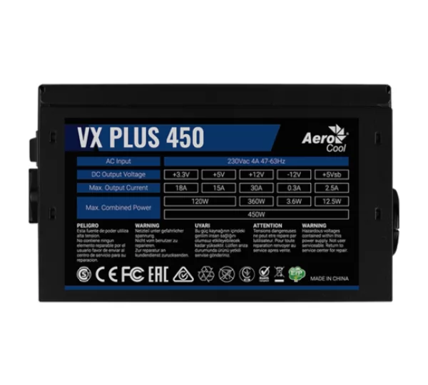 Блок питания Aerocool Value Plus VX Plus 450W (4713105962741)