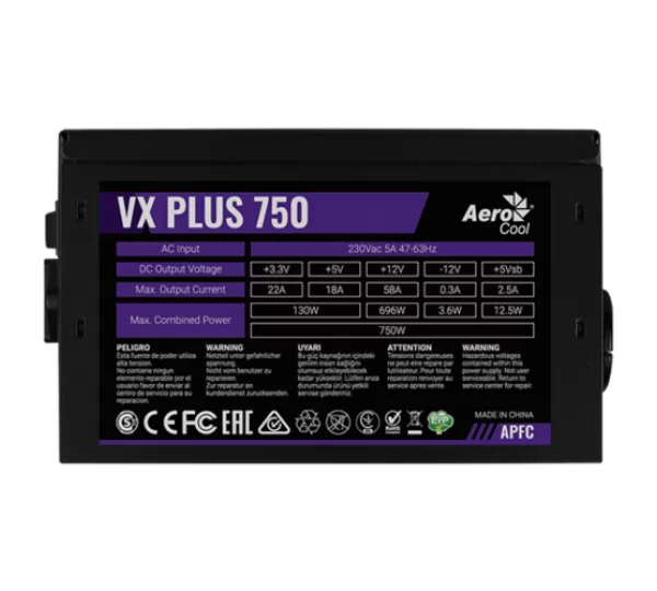 Блок питания Aerocool Value Plus VX Plus 750W (4713105962802)