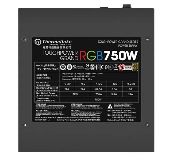 Блок питания Thermaltake ToughpowerGrand RGB 750W (PS-TPG-0750FPCGEU-S)