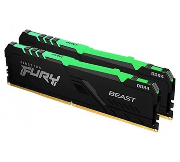 Оперативная память 32Gb (2x16Gb) 3200 Kingston Fury Beast RGB KF432C16BB1AK2/32