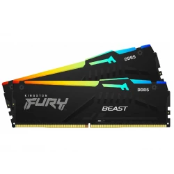 Оперативная память 64Gb (2x32Gb) 6000 KINGSTON FURY Beast Black RGB (KF560C30BBEAK2-64)