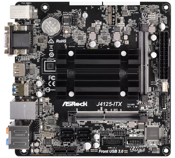 Материнская плата AsRock J4125-ITX