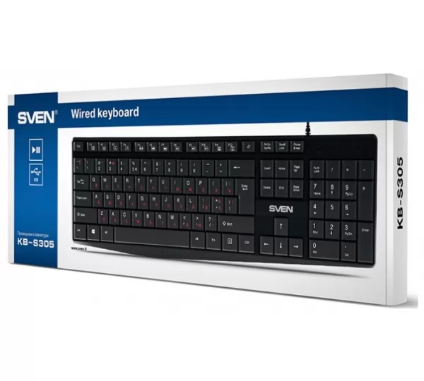 Клавиатура Sven KB-S305 Black