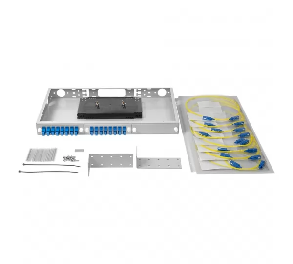 Кросс распределительный 19" SNR-ODF-24R-16SC-P, 1U, 16-SC/UPC, укомплектованный