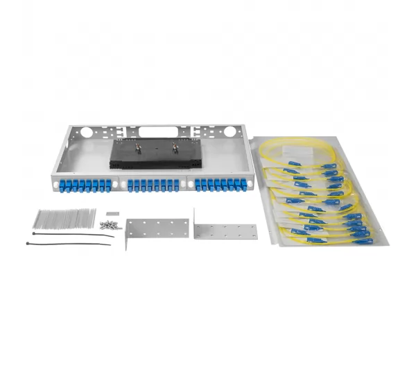 Кросс распределительный 19" SNR-ODF-24R-24SC-P, 1U, 24-SC/UPC, укомплектованный