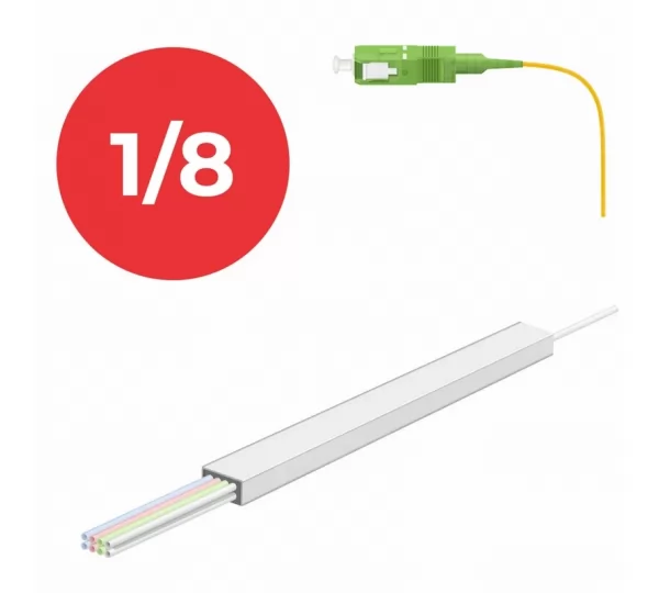 Сплиттер PLC 1x8 SC(APC) 0,9mm 1 метр