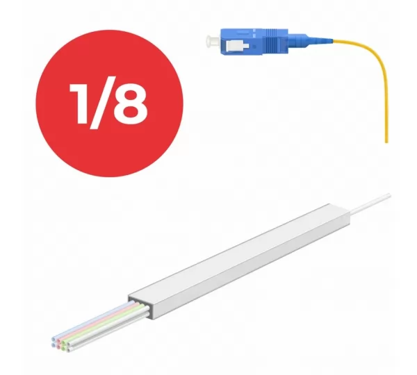 Сплиттер PLC 1x8 SC(UPC) 0,9mm 1 метр