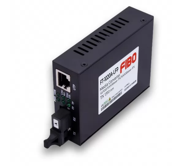 Медиаконвертер Fibo FT-1020A-LFP (WDM, Simplex, SC, 1Gb/s, 1310/1550nm, 20km)