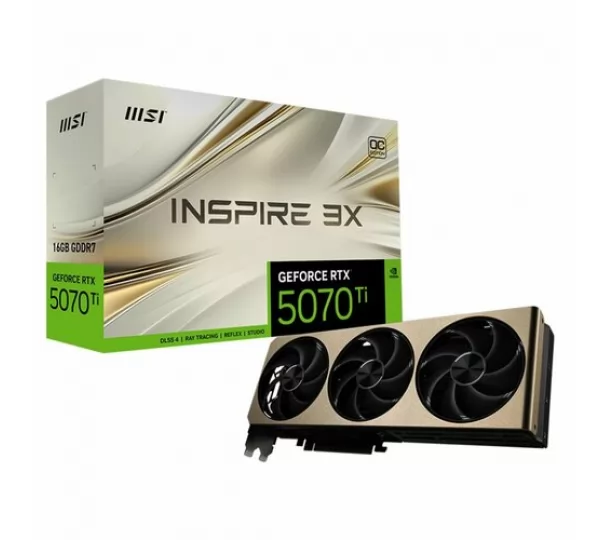 Видеокарта MSI GeForce RTX 5070 Ti INSPIRE 3X OC PLUS 16GB