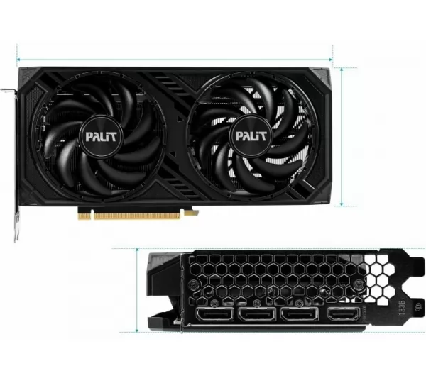 Видеокарта Palit GeForce RTX 4060 Ti DUAL OC 8GB (NE6406TT19P1-1060D)