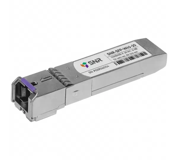 SFP модуль (трансивер) SNR-SFP-W43-20 (SC, simplex, 1Gb/s, 1490/1310nm, 20km)