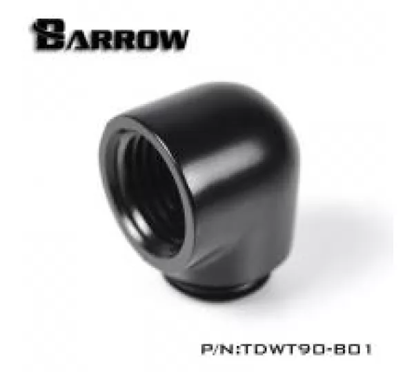 Угловой фитинг Barrow TDWT90-B01 BLACK