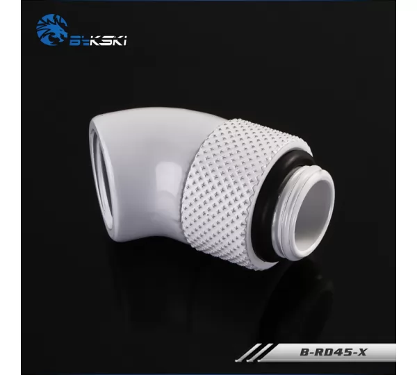 Угловой фитинг Bykski B-RD45-X White