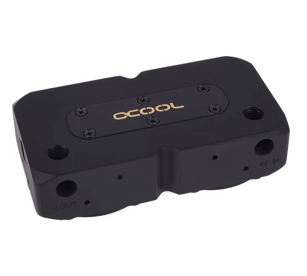 Топ для помпы Alphacool Eisdecke D5 Dual Brass Top - Deep Black