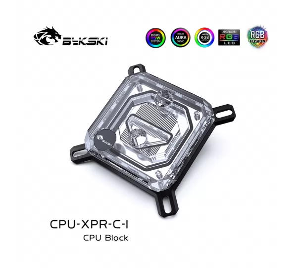 Водоблок Bykski CPU-XPR-C-I A-RGB Transparent
