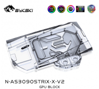 Водоблок для видеокарты Bykski N-AS3090STRIX-X-V2 Plexi + Backplate (STRIX series)