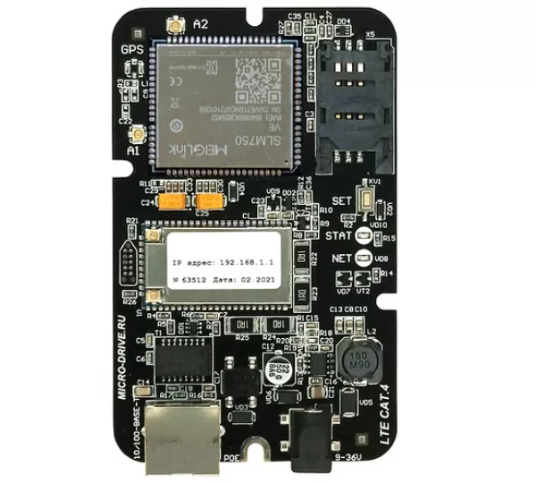 LTE роутер MicroDrive Tandem-4GL-OEM-1 (cat.4, 1-sim, 100Mb/s)