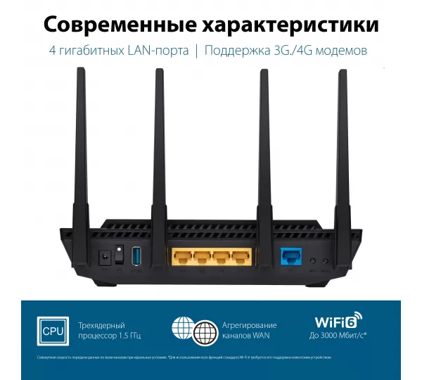 Wi-Fi роутер Asus RT-AX58U V2