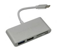 Картридер USB - Type C карты памяти SD + USB 3.0 хаб