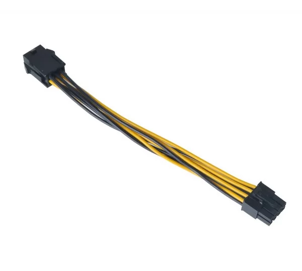 Кабель удлинитель питания 8pin для мат. платы, с 6pin PCI-E на 8pin 12V Akasa AK-CB051 0.15 метра