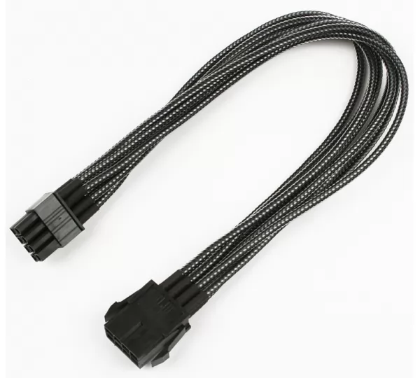 Удлинитель Nanoxia 8-pin PCI-E, 30см, индивидуальная оплетка, карбон