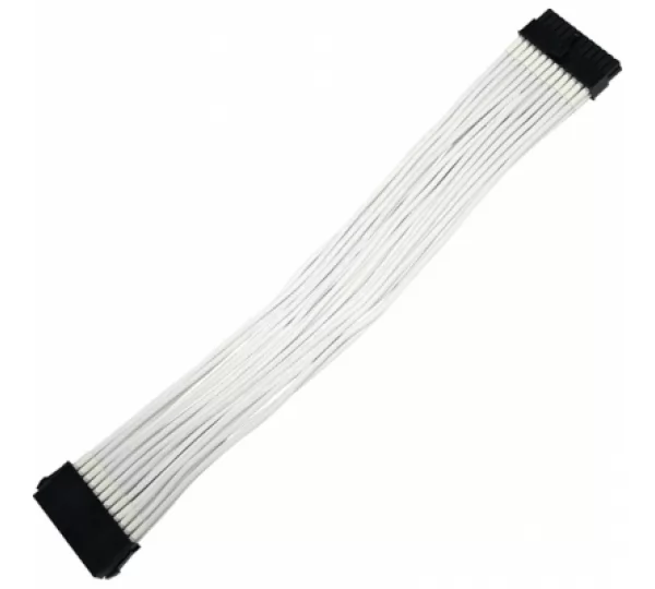 Удлинитель GELID 24-pin ATX, 30см, индивидуальная оплетка, белый CA-24P-02