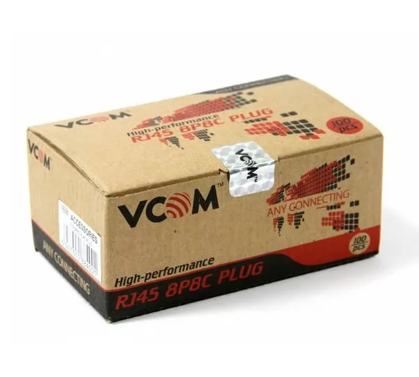 Коннекторы RJ-45 кат. 5е VCOM VNA2200-1/100 (100 шт.) 