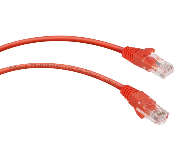 Кабель Patch Cord UTP кат.5e 0.3м красный