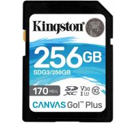Карта памяти SD 256Gb Kingston Canvas Go Plus SDG3/256GB (170/90 MB/s)