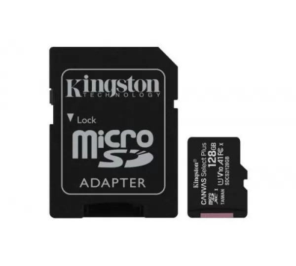 Карта памяти microSD 128GB Kingston Canvas Select Plus SDCS2/128GB (100/10 MB/s)