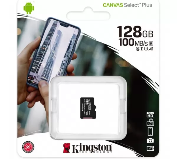 Карта памяти microSD 128GB Kingston Select Plus (SDCS2/128GBSP)