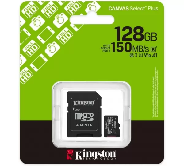 Карта памяти microSD 128Gb Kingston Canvas Select (SDCS3/128Gb)