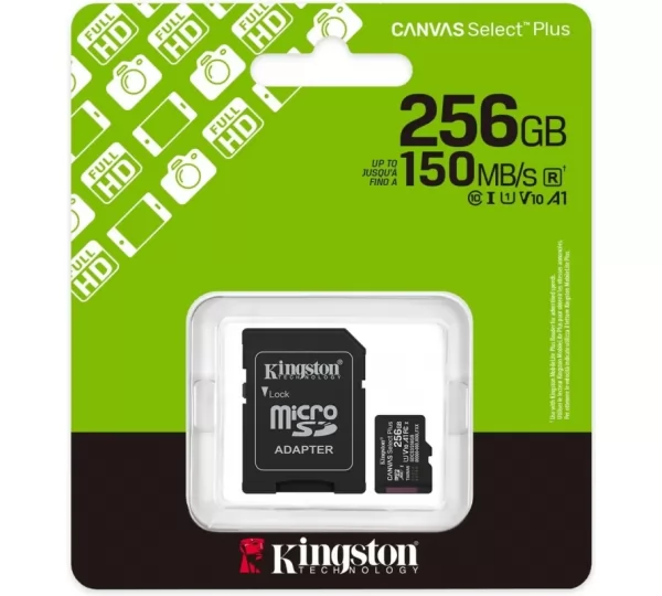 Карта памяти microSD 256Gb Kingston Canvas Select (SDCS3/256Gb)