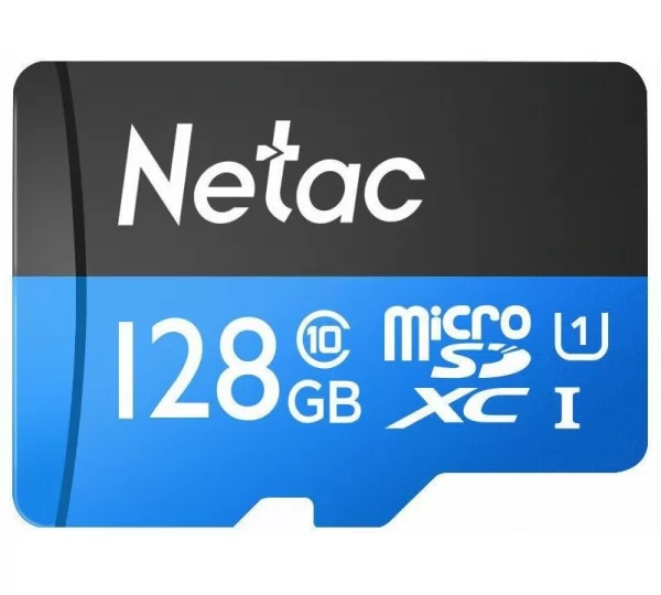 Карта памяти microSD 128Gb Netac P500 (80/10 MB/s)