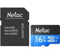 Карта памяти microSD 16GB Netac P500 (NT02P500STN-016G-R) + адаптер