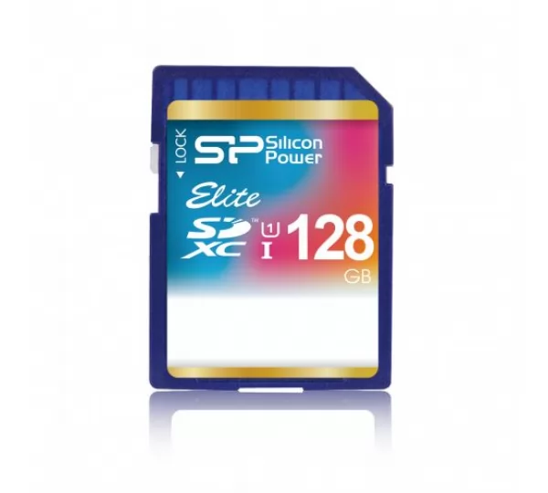 Карта памяти SD 128Gb Silicon Power Elite SDXC SP128GBSDXAU1V10 (50/15 MB/s)