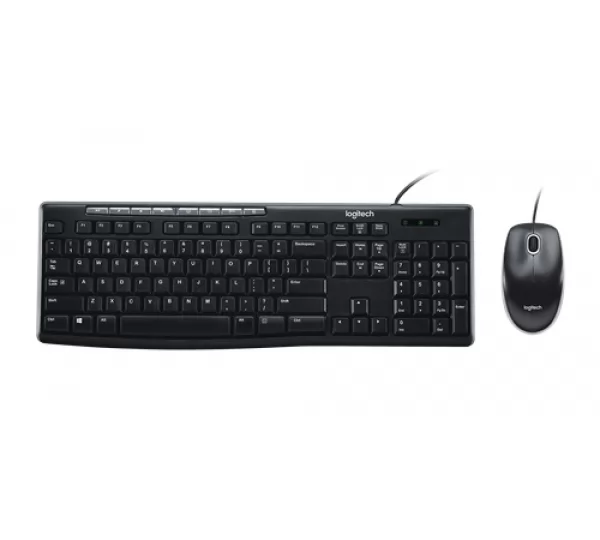 Комплект клавиатура+мышь Logitech MK200 Black