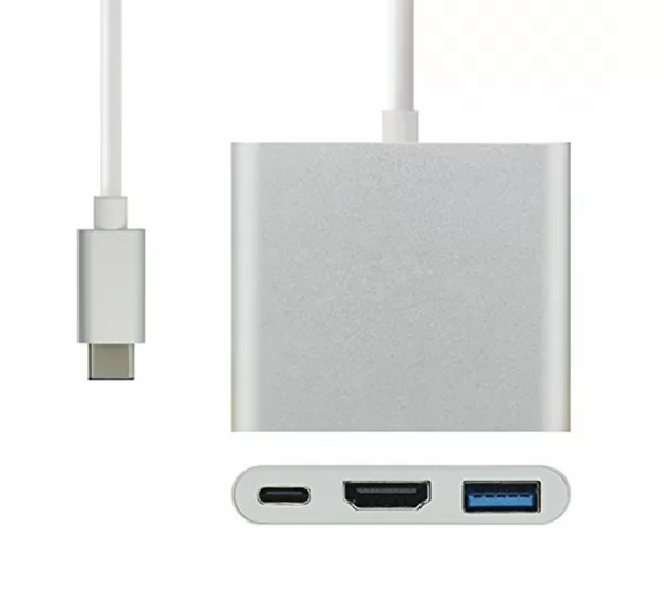 Адаптер Type-C HDMI (F)+USB3.0+USB-C port