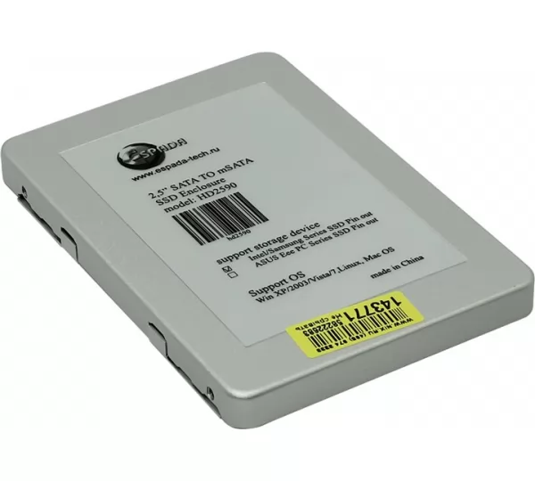 Конвертер mSATA - 2.5" SATA Espada (FG-AST02A-1-BC50) SSD