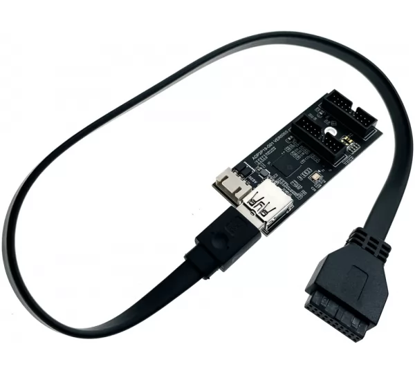 Переходник с мат. платы 20 Pin F - 2*20 Pin M Espada EiD202M, 0.4 метра