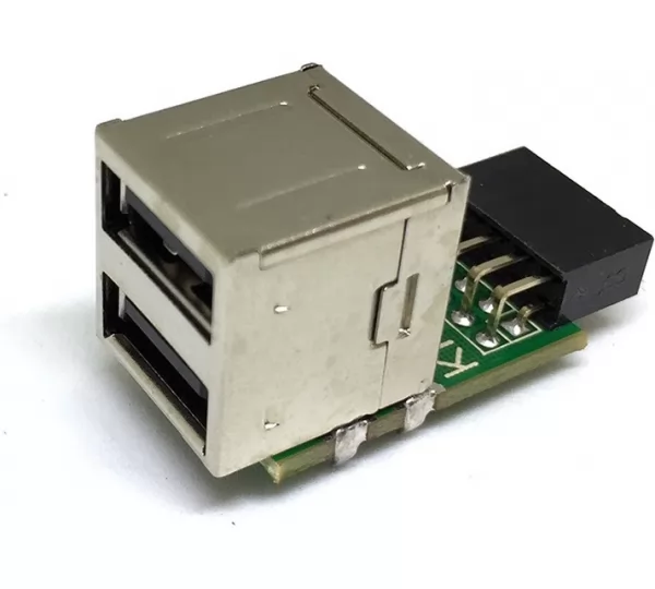 Переходник с мат. платы 10 pin - 2 USB 2.0 Espada EIDC10P-USB2*20