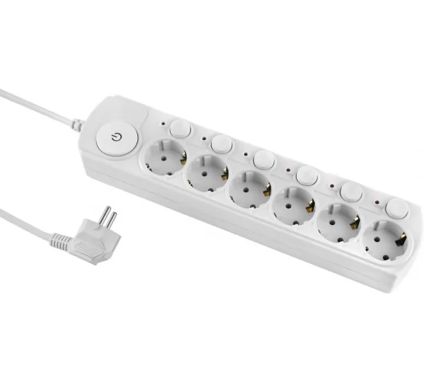 Сетевой фильтр Ippon BK-252-SW White 5м