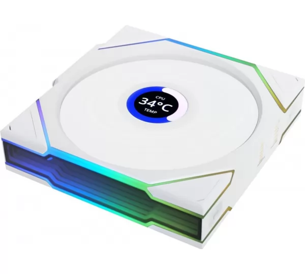 Вентилятор 120 Lian Li UNI FAN TL WIRELESS LCD 120 Reverse Blade White (G99.12RTLLCD1W1W.R0)